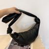 Leather Horn Cowhide Dumpling Bag Women'S Bag Fashion Texture Croissant Bag Crossbody Breast Bag Fanny Pack