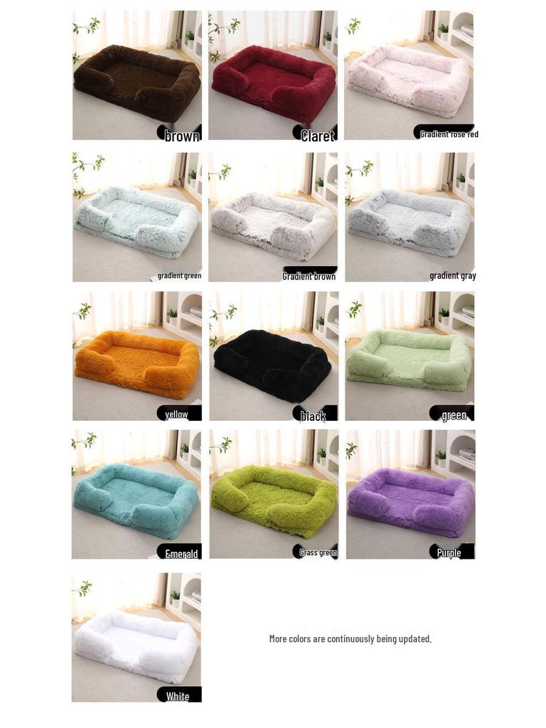 Плюшевая круглая лежанка для домашних животных для собак и кошек - Зимний коврик для собак