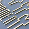 for Hotel,Office,Home Toilet Doorplate Brass Toilet Symbol Bathroom Signage WC Plaque Restroom Sign