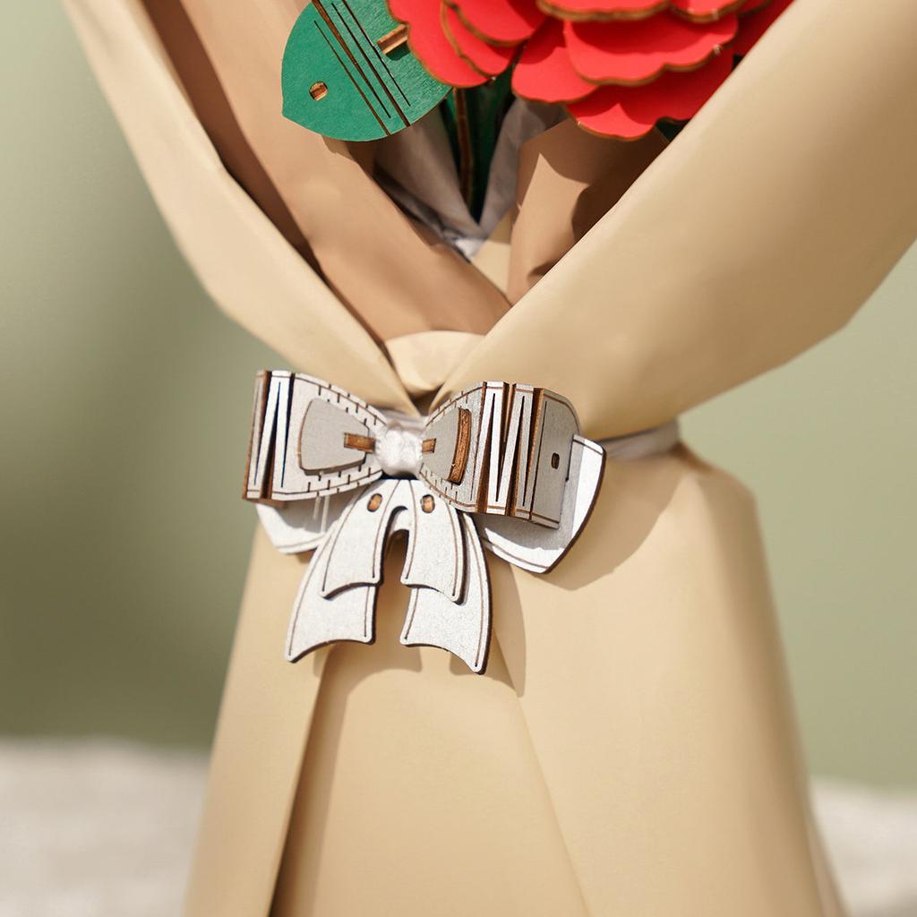 ROBOTIME Rowood DIY Wooden Flower Bouquet 3D Wooden Puzzle TW01H