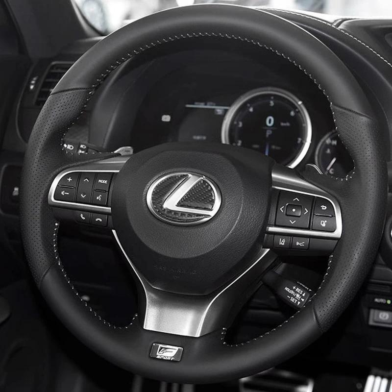 Car Steering Wheel Decorative Stickers Carbon Fiber Emblem For Lexus F SPORT ES RX NX LS UX LM LX GX LC RZ IS CT GS RC HS SC TX
