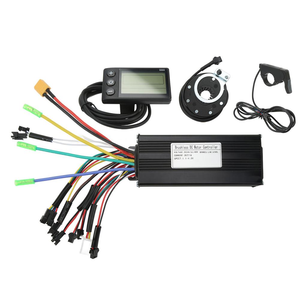 Electric Bike Lithium Battery Modification Controller Kit 30A Sine Wave Controller with Panel DC24 36 48V