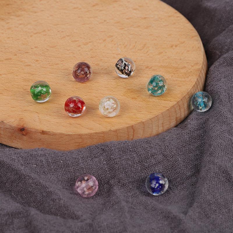 Светящиеся стеклянные бусины для самодельных украшений - круглый материал для браслета из бусин