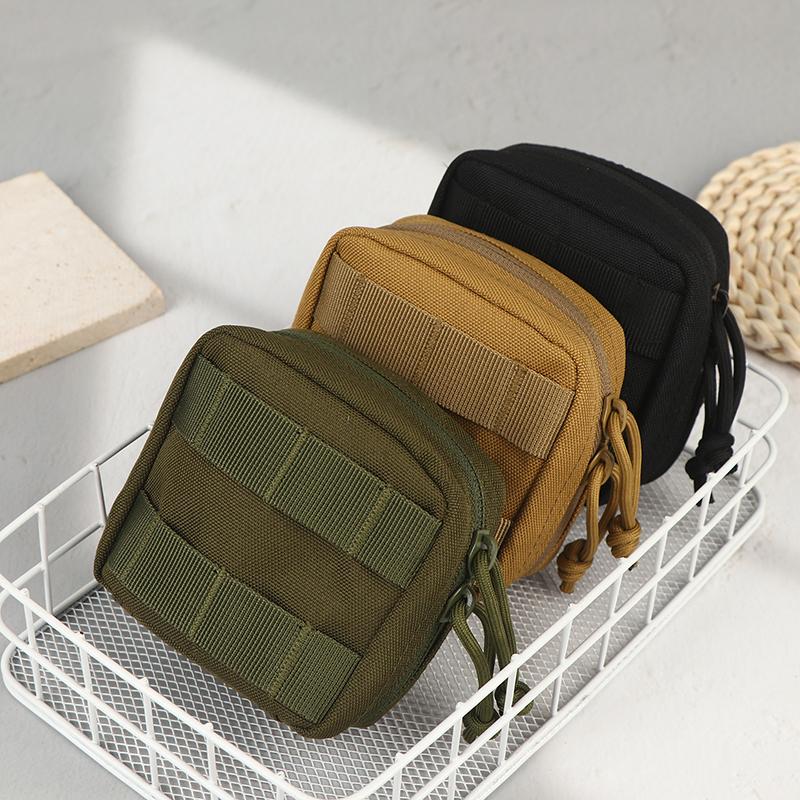 Маленькая тактическая подсумка Микро утилитарная Molle-совместимая сумка Съемный прозрачный карман для ID Мини-нож Компас Фонарик Сумка для хранения карт Пояс