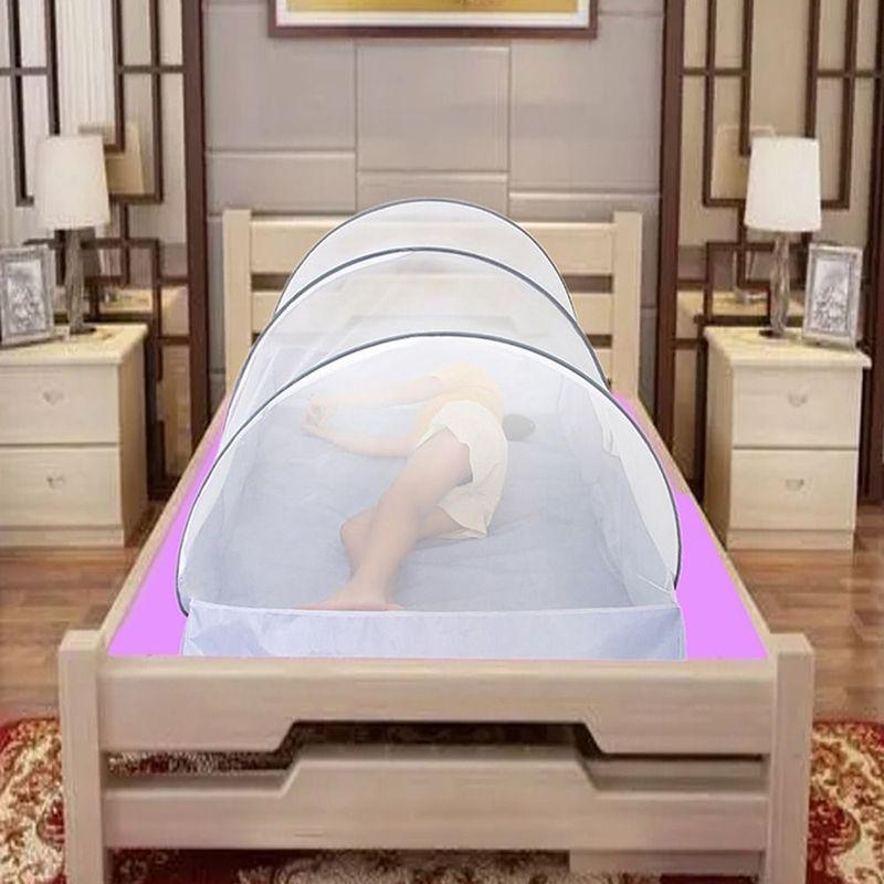 Противомоскитная дорожная сетка портативная с сетчатым дном, сетка для сна, удобная дышащая складная москитная сетка для кровати