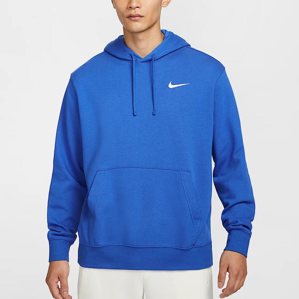 Nike Удобная повседневная спортивная толстовка с длинным рукавом с логотипом Мужские толстовки с капюшоном Royal-Blue White HF1177-493