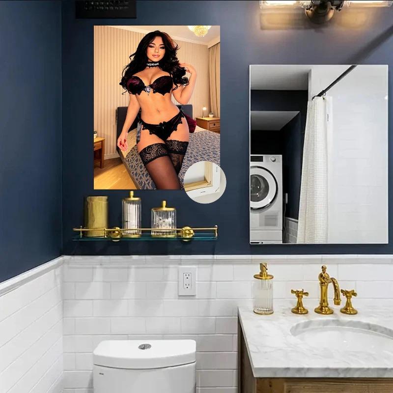 Металлическая табличка «Рождественские пин-ап девушки», Подарок для офиса, Настенный декор 20х30см