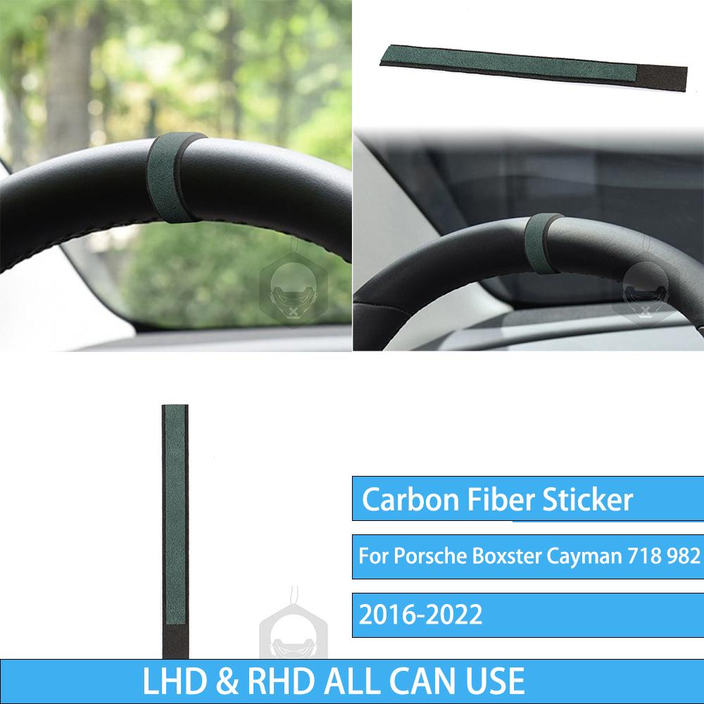 For Porsche Boxster Cayman 718 982 2016- Carbon Fiber Gear Shift Dashboard Center Console Interior Sticker Car Accessories