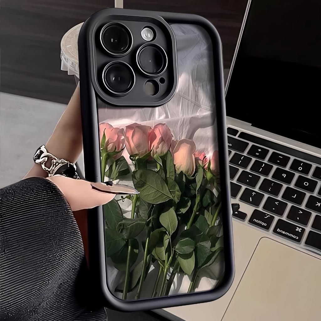 Высококлассный чехол «Розовый шелк» для мобильного телефона iPhone15 для Apple 14/13 Всесторонний