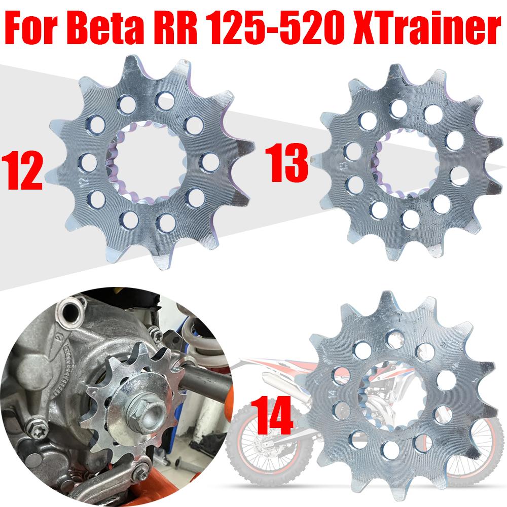 For Beta RR 125 200 250 300 350 390 400 430 450 480 500 520 XTRAINER X-Trainer Motorcycle Front Chain Sprocket 12 13 14 Teeth