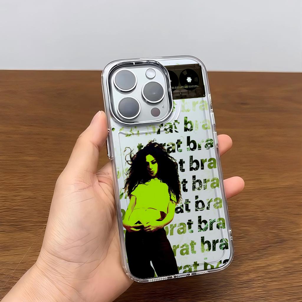 Чехол для телефона C-Charlis XCX B-BRAT Brat 360 365 Для iPhone 17 16e 16 15 14 13 12 11mini Pro Max X XR XSMAX 8 7 Air Plus Мягкая накладка