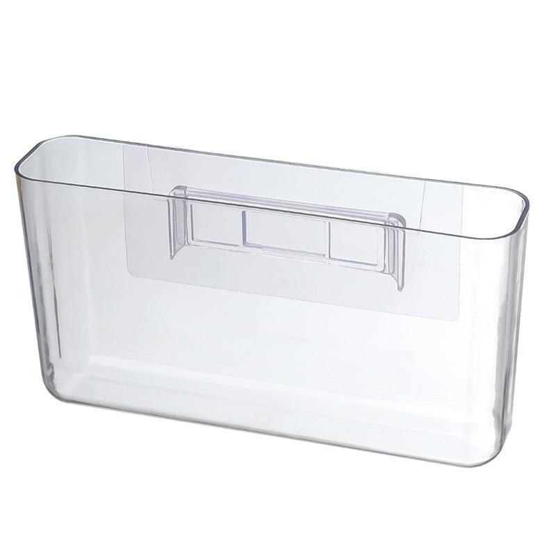 Прозрачный настенный ящик для хранения, настенный, без перфорации, прикроватные полки, подвесной настенный органайзер, ящик для хранения косметики