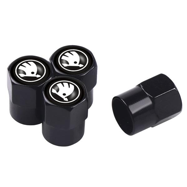 2026 Hot 4PCS Car Tire Valve Cover Tire Stem Cover Dust Cover Accessories For Skoda Kodiaq Octavia 2 3 Yeti Karoq Rapid Fabia Ka