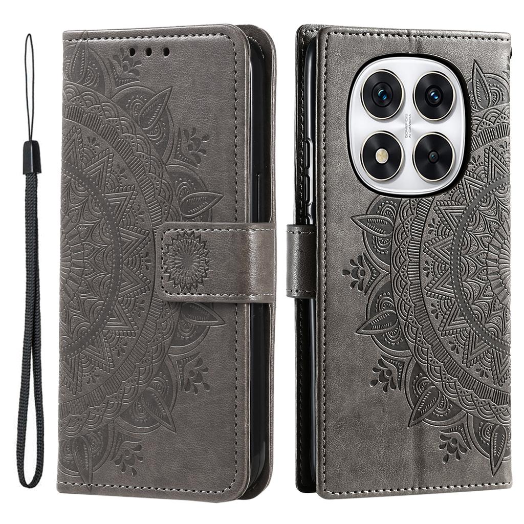 For Xiaomi Redmi Note 14 Pro 4G Stand Case Imprinted Totem PU Leather Wallet Phone Cover