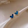 Серьги-иглы Blue Love в корейском стиле из серебра 925 пробы для девочек — милые и изысканные для женщин