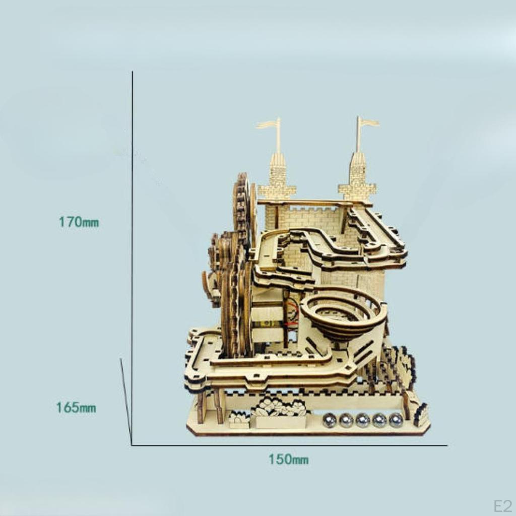 Деревянная дорожка Мраморная игрушка Творческая механическая модель Бег Строительные наборы Замок