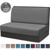 Velvet RV Dinette Cushion Covers Stretch Camper Cushions Cover Washable Travel Trailer Couch Slipcovers