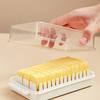 Закрытый ящик для хранения нарезки масла Холодильник Сыр Сыр Выпечка Хранение Инструменты Резка масла Экологичные аксессуары для дома