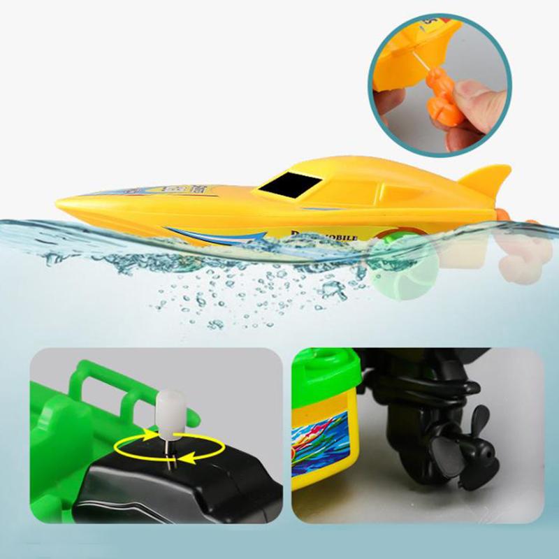 1Pc Speed Boat Ship Wind Up Toy Float In Water Kids Toys Children Boys Gifts