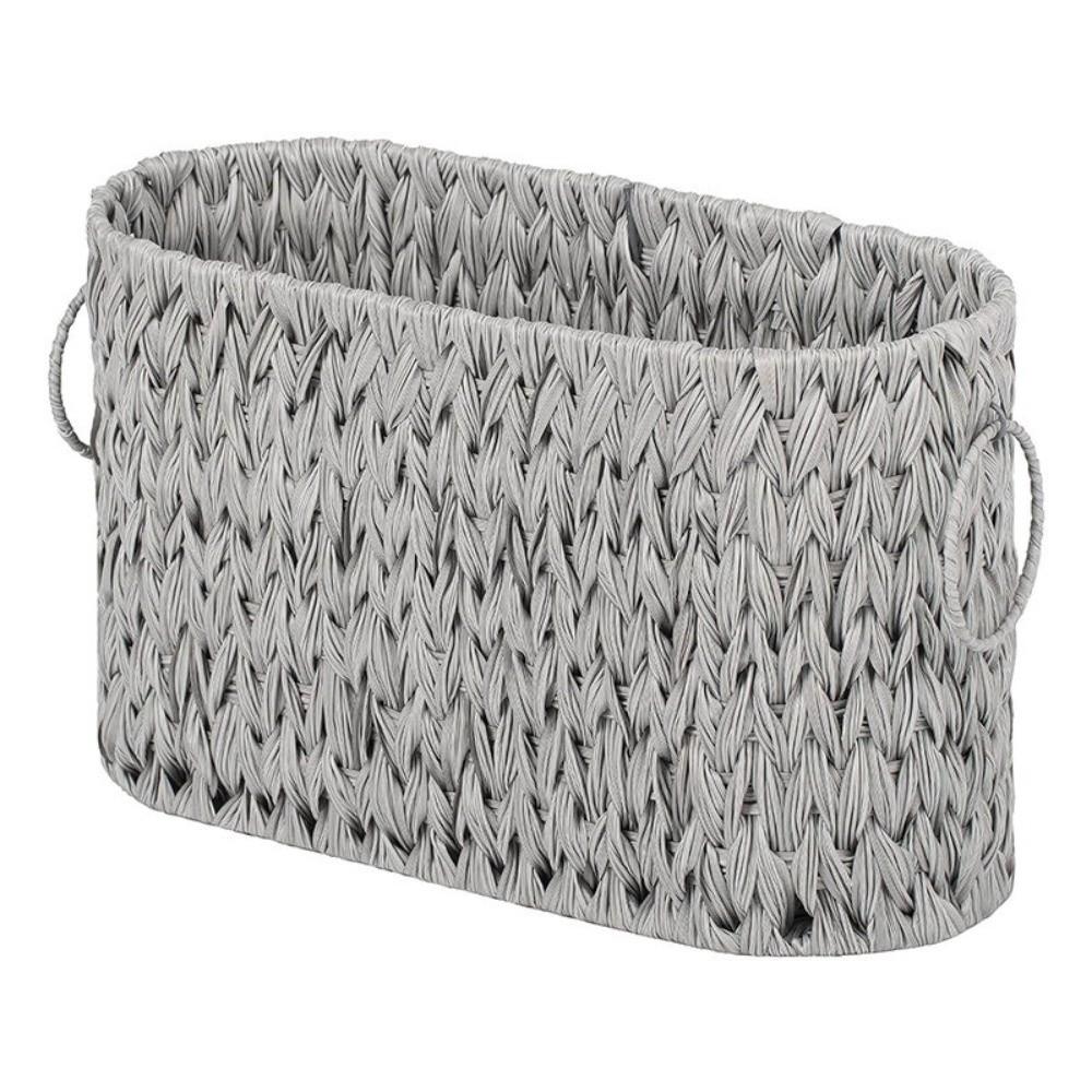 Креативная плетеная корзина для хранения туалетной бумаги с ручками, большая вместимость, корзина для хранения в ванной, корзина для хранения бытовых мелочей