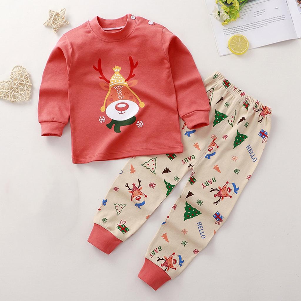 Children's Boys And Girls Home Wear And Pajamas Long-sleeved Tops And Trousers Sets