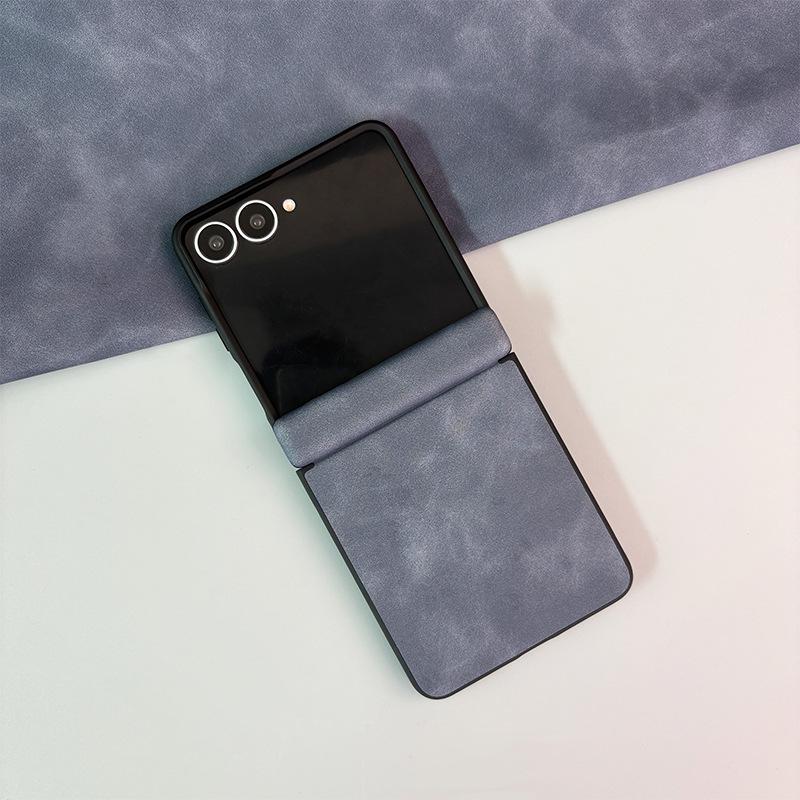 Совместимый кожаный чехол для Samsung Galaxy Z Flip 8: Полное покрытие шарнира и защита от падений для Z Flip 6/7.