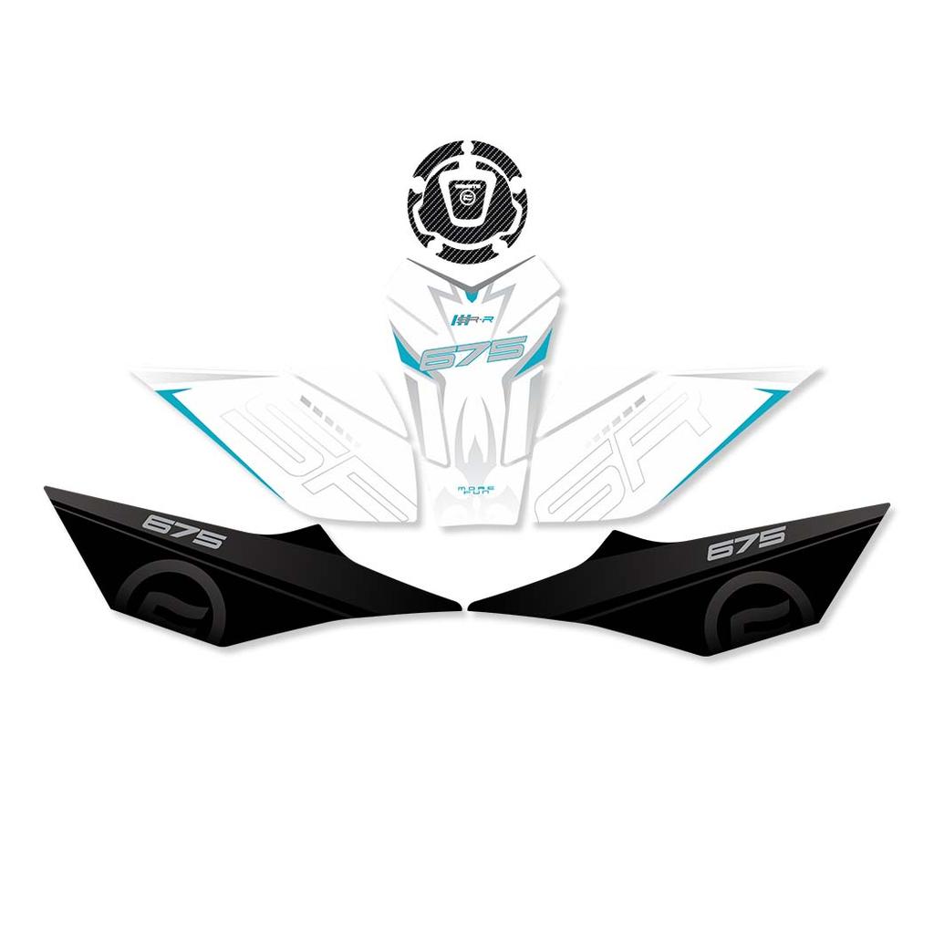 Для CFMOTO 675SR Наклейки Защиты Топливного Бака Комплекты Мотоаксессуаров Декоративная Накладка на Топливный Бак Мотоцикла Наклейки для Модификации
