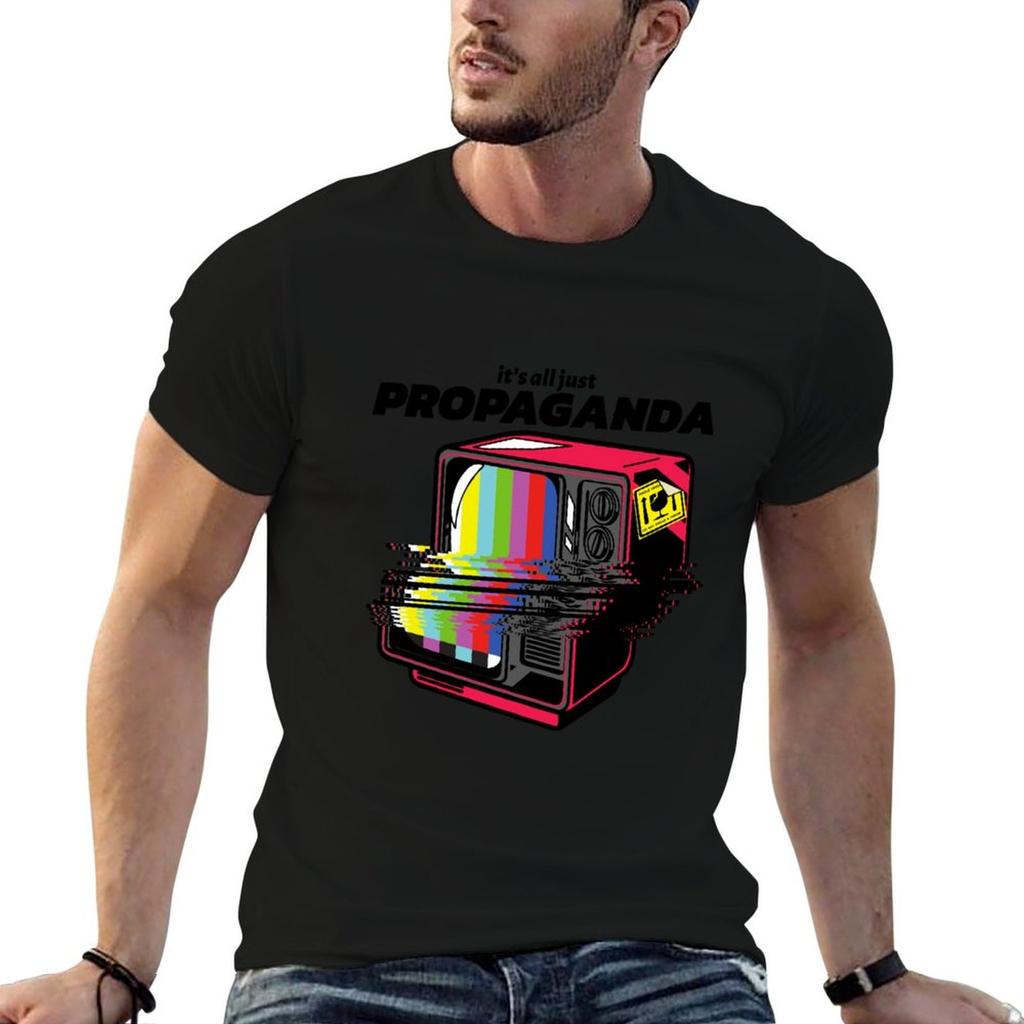 Its all just Propaganda Fake News TShirt Work Wear Simple Tee Shirt