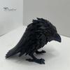 Нишевый Стиль Готический Декор 3D Печатное Украшение Ворона, Реалистичные Черные Вороны Фигурки Птиц, Статуэтки на Хэллоуин для Книжной Полки Настольного Компьютера