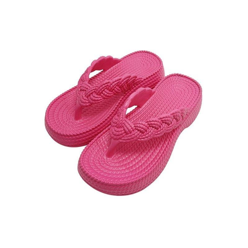 Soft Sole Platform Flip Flops Woman Clip Toe Eva Non-Slip Cloud Slippers Women 2024 Summer Thick Bottom Bathroom Slides Sandal