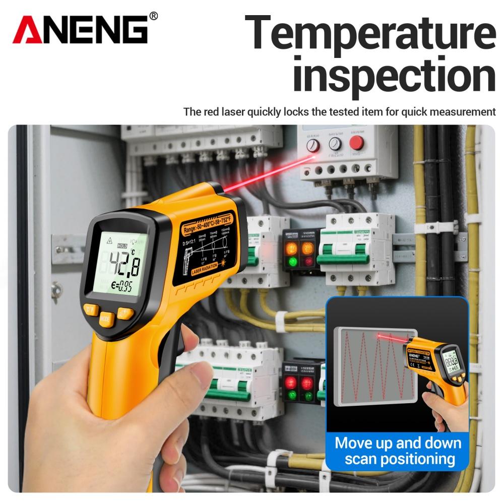 ANENG TH109 Non-Contact -50°C-400°C Laser Temperature Meter Cooking Refrigerator Backlight Tools Digital Infrared Thermometer 2