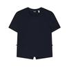 Emerald Classic Casual Versatile Short Sleeve T-Shirt Women Tops Dark-Blue F11W524110FNV