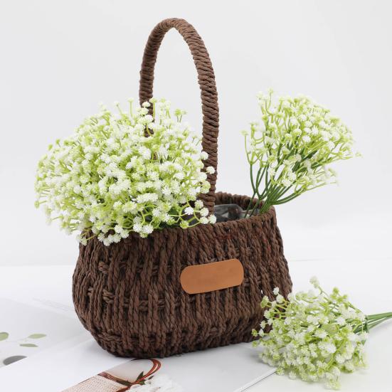 Искусственные цветы, устойчивые к ультрафиолетовому излучению, 20 и 36 стеблей, реалистичные букеты гипсофилы для свадеб, домашнего декора, устойчивые к атмосферным воздействиям пластиковые искусственные цветы для улицы