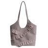 Stylish Ruffle Tote Bag Korean Women's Handbag Trendy Frill Shoulder Bag  Armpit Bag