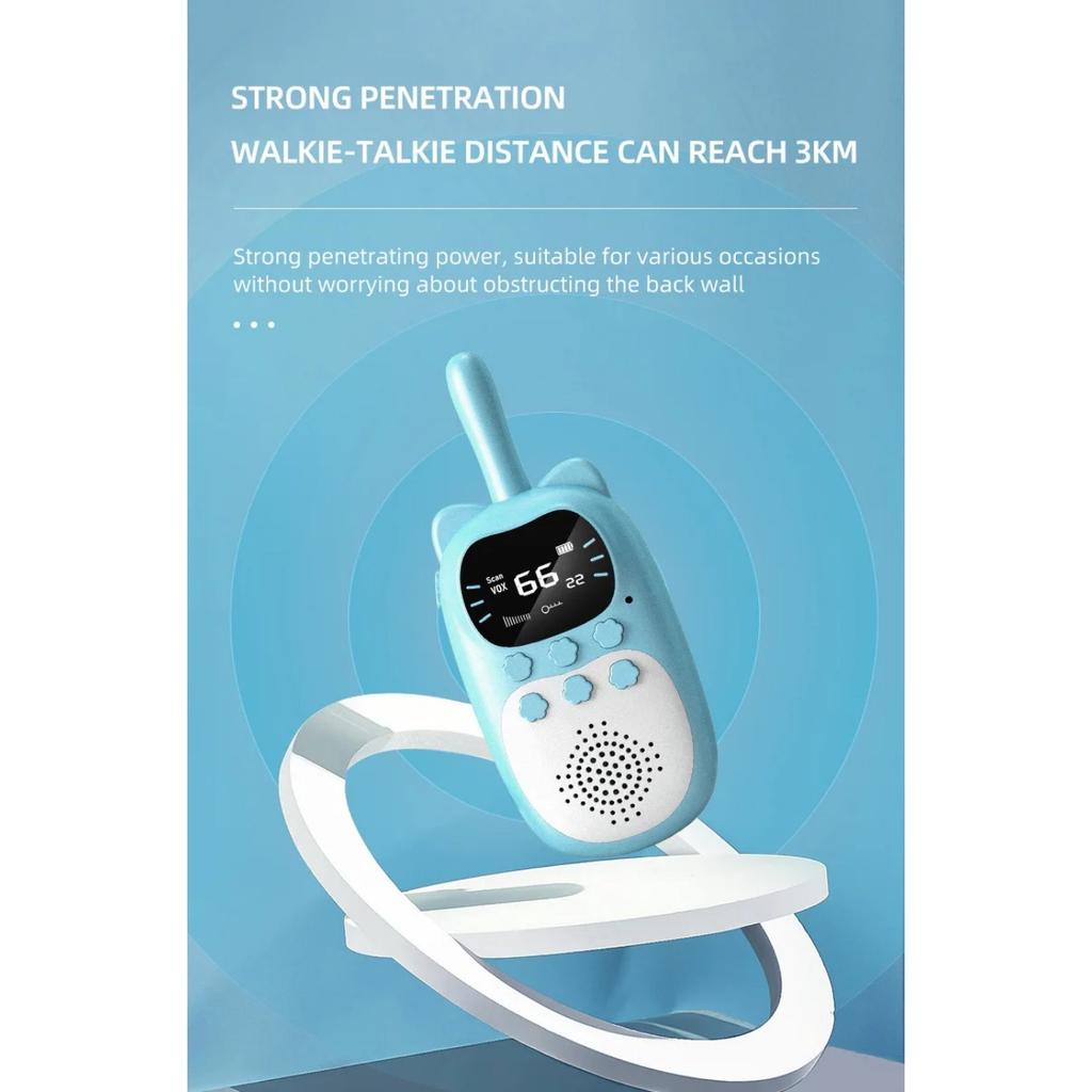 Mini Walkie Talkie Toy for Kids, 3KM Range, USB Charging, Outdoor Play, Parent-Child Interaction, Educational