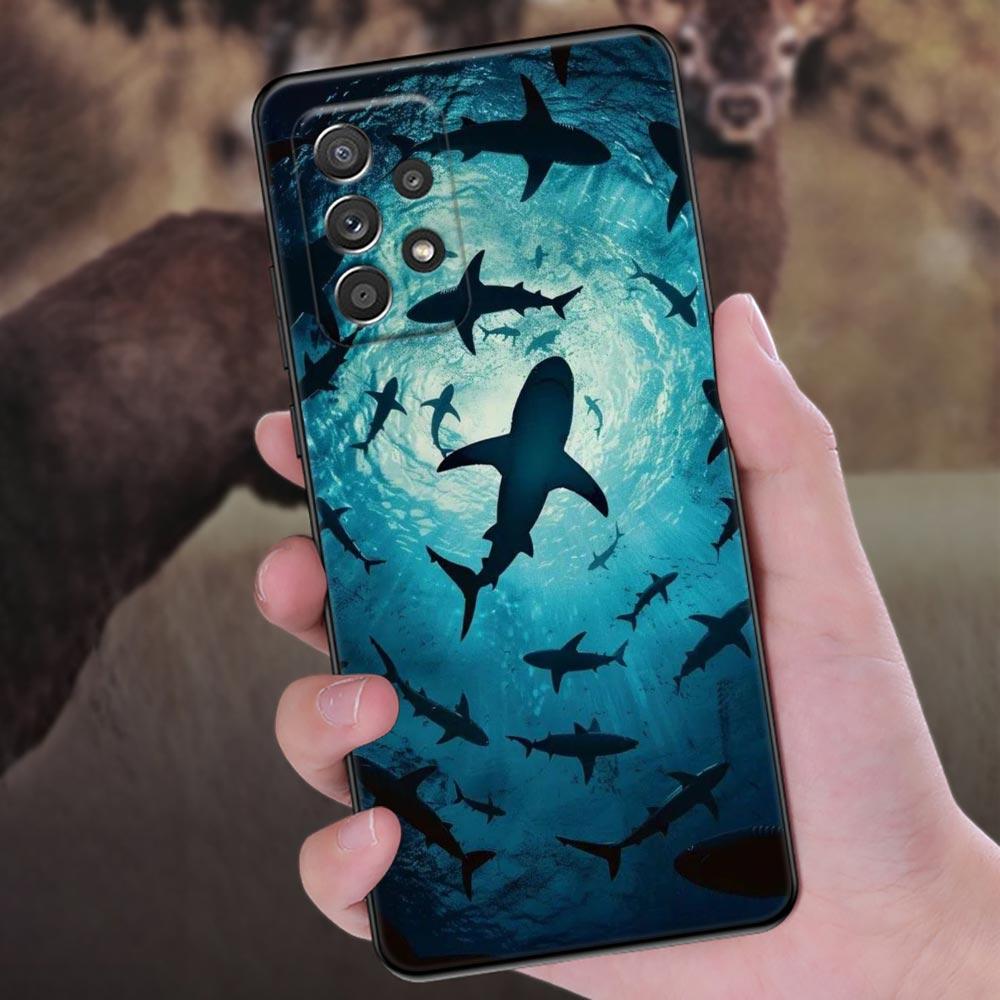 Ocean Whale Shark Animal Phone Case For Samsung Galaxy A57 A56 A37 A55 A36 5G A26 A54 A52 A35 A34 A25 A17 A16 A15 A07 A06 Cover