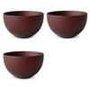 Wooden Dark Brown Bowl Large Set of 3 X Current Model J-kitchens 12.5 7.6cm