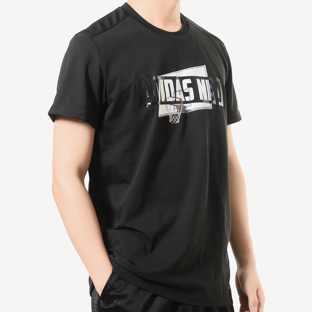 Adidas Neo T Shirts Men's Black Crew Neck Moderate DN7381