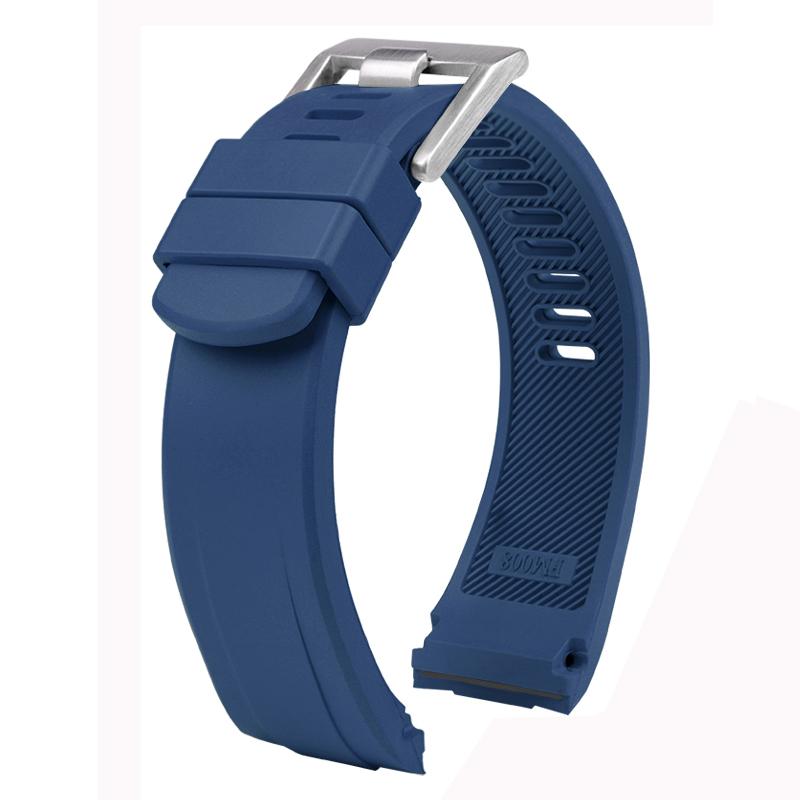 Для Seiko PROSPEX SSC813P1 SSC909P1 панда резиновый изогнутый конец Черный Синий Оранжевый ремешок для часов Силиконовый водостойкий мягкий мужской ремешок