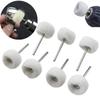 Practical 5/10/20Pcs Sanding Head Abrasive Buffing Wheel 3mm Shank Cotton Thread Polishing Mini Brush For Dremel Dril Jade
