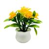 Artificial Potted Plants 5 Rose Flower Head Home Office Table Centerpiece Wedding