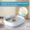 Кошачий туалет, переносной кошачий горшок с совком для просеивания наполнителя, съемный кошачий туалет, чистящие средства для домашних животных для кроликов