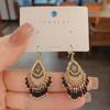Серьги ручной работы с кристаллами в стиле ретро-богем 2023 г.: Модные серьги-крючки в этническом стиле для женщин