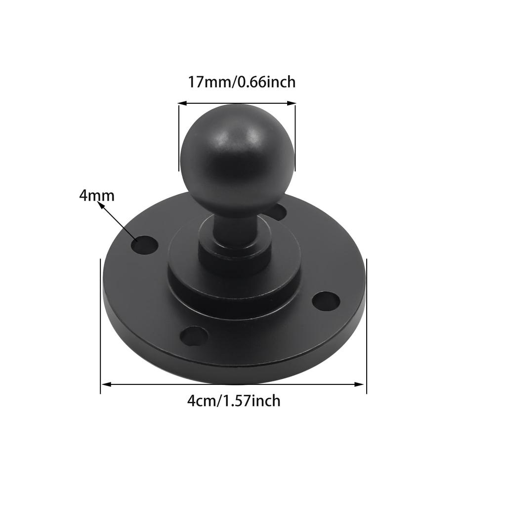 Biqing Ram Mount Base 1" Alloy 17mm Ball Joint Mount Base for General Electronics,