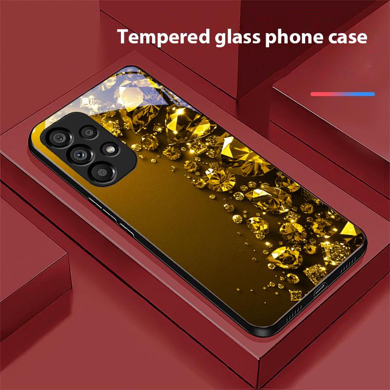Полностью бриллиантовый чехол для телефона Samsung Galaxy S10 20 Plus 21 FE 22 23 24 FE 25 Ultra, черный, из закаленного стекла, твердый
