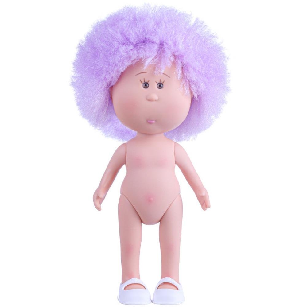 Fashion Curly Hair 24Cm Bean Eye Vinyl Doll Dress Up Dark Skin Mia Potato Dolls 24Cm Movable Action Figure Body Doll Accessories