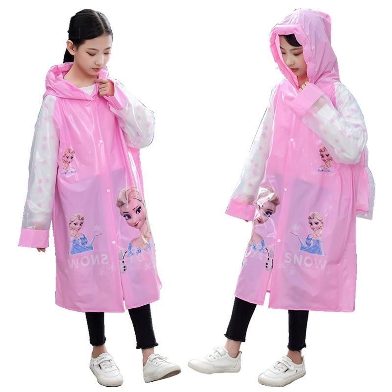 Детский длинный дождевик-пончо для мальчиков и девочек, возраст 2-10 лет, начальная школа