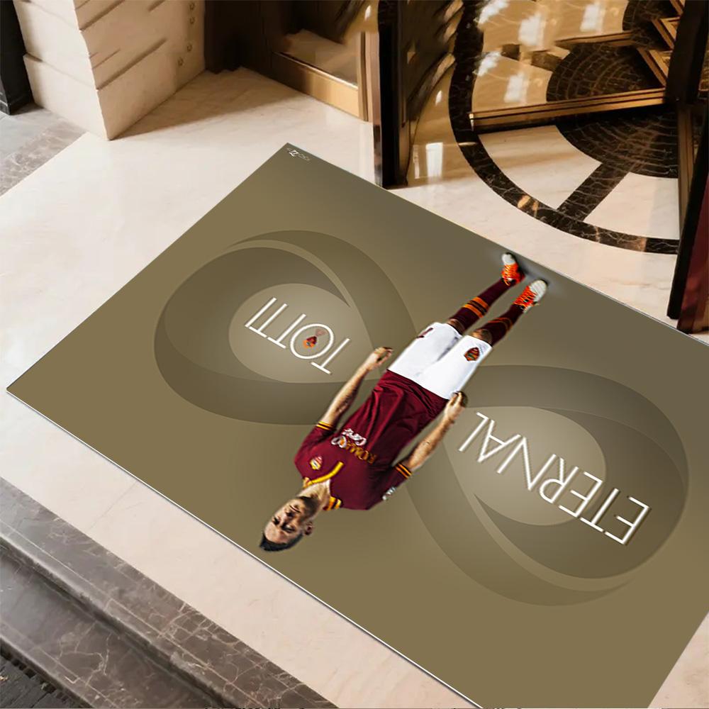 Totti's Legacy Soccer Carpet Design for Foyer Study room Dormitory Decorate room Anti-slip Rug Office home decor Perfect Gift for Women/Men