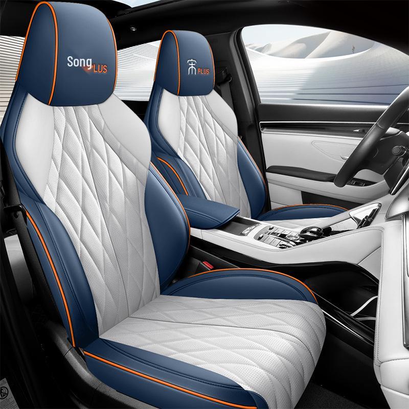 Four Seasons Leather Car Seat Cushion for 2020 BYD Song PLUS - Five-Seat Cover