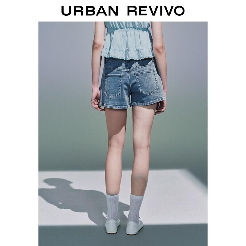 UR2026 Women's Summer Casual Washed Denim Shorts